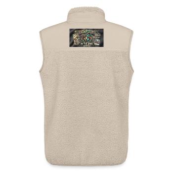 Synthetic Gilded Age – Stay Human In The Grid 2026 - Unisex Sherpaweste von Stanley/Stella - Beige - Hinten - AI Model Male 178 light (178cm)