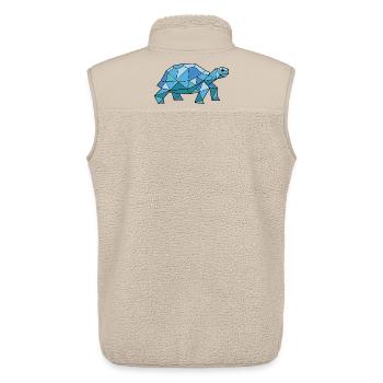 Walking Poly Schildkröte - Unisex Sherpaweste von Stanley/Stella - Beige - Hinten - AI Model Male 178 light (178cm)