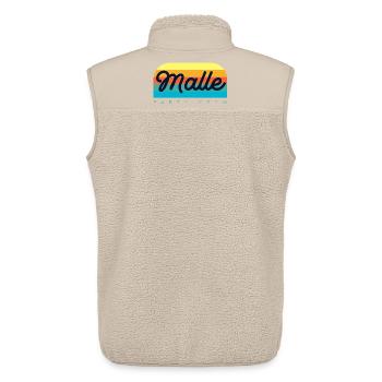 Malle Party Crew  - Unisex Sherpaweste von Stanley/Stella - Beige - Hinten - AI Model Male 178 light (178cm)