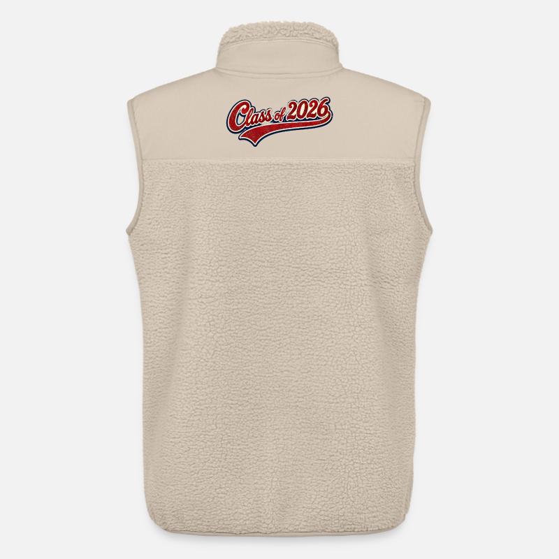 Class 2026 Retro Script - Unisex Sherpa Gilet by Stanley/Stella - beige