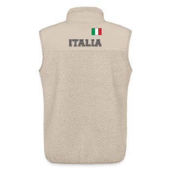 Italien Trikot Look - ITALIA mit Flagge Fahne - Unisex Sherpaweste von Stanley/Stella - Beige - Hinten - AI Model Male 178 light (178cm)