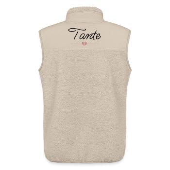 Aunt Heart Gift Family Favorite Person - Unisex Sherpa Gilet by Stanley/Stella - beige - Back - AI Model Male 178 light (178cm)