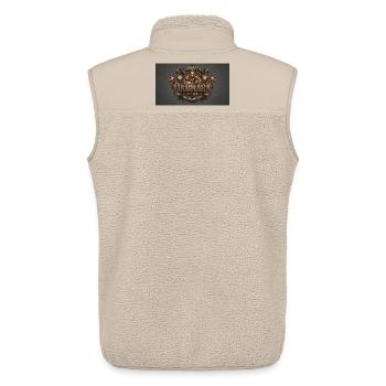 Mechanical Kingdom of Danmark - Unisex Sherpaweste von Stanley/Stella - Beige - Hinten - AI Model Male 178 light (178cm)