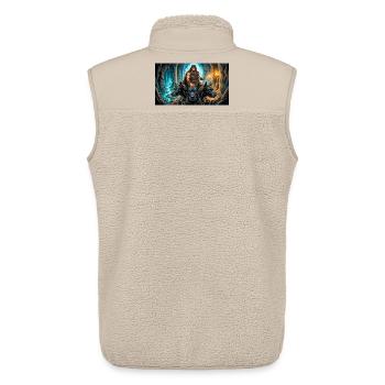 Hades erlaubt Herakles, Cerberus zu nehmen - Unisex Sherpaweste von Stanley/Stella - Beige - Hinten - AI Model Male 178 light (178cm)