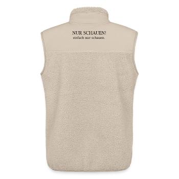 Just look! Typography Statement - Unisex Sherpa Gilet by Stanley/Stella - beige - Back - AI Model Male 178 light (178cm)