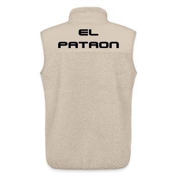 El Patron Lettering – Stylish Saying - Unisex Sherpa Gilet by Stanley/Stella - beige - Back - AI Model Male 178 light (178cm)