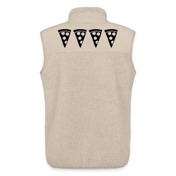 Tranche de pizza - Veste sans manches sherpa unisexe Stanley/Stella - beige - Dos - AI Model Male 178 light (178cm)