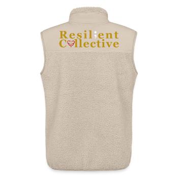 Resilient Collective Logo - Unisex Sherpa Gilet by Stanley/Stella - beige - Back - AI Model Male 178 light (178cm)