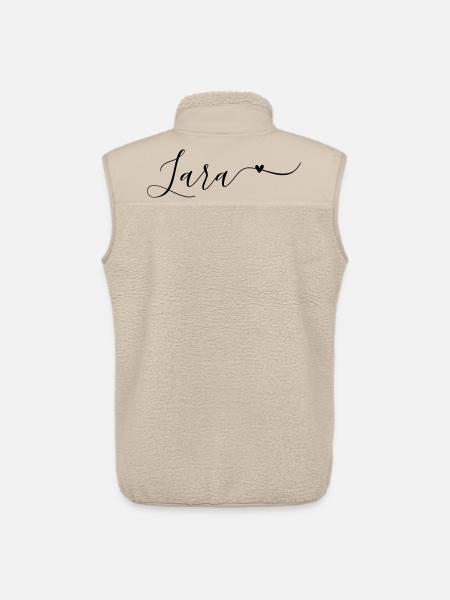 Prénom Lara Décoratif - Veste sans manches sherpa unisexe Stanley/Stella - beige