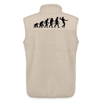 Bodybuilding Evolution Bodybuilder Muskelsport - Unisex Sherpaweste von Stanley/Stella - Beige - Hinten - AI Model Male 178 light (178cm)