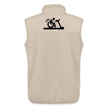 Wheelchair fitness # - Unisex Sherpa Gilet by Stanley/Stella - beige - Back - AI Model Male 178 light (178cm)