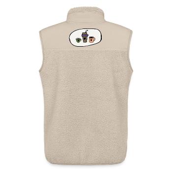 Profitez du café - Veste sans manches sherpa unisexe Stanley/Stella - beige - Dos - AI Model Male 178 light (178cm)