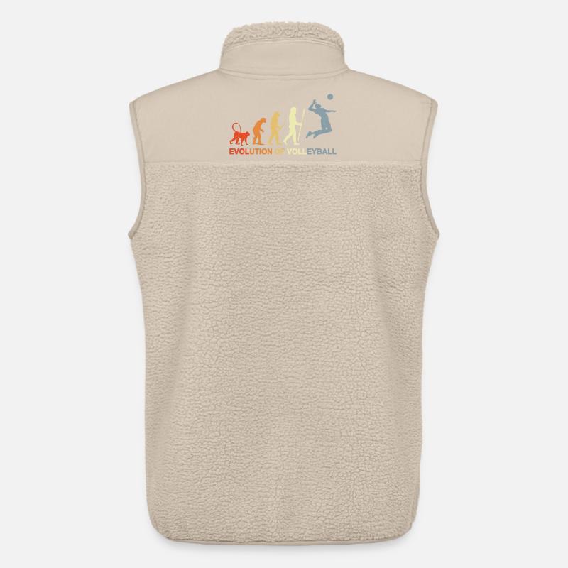 Evolution eines Volleyballspielers - Unisex Sherpaweste von Stanley/Stella - Beige