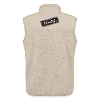 Conception d'impression régionale du Palatinat - Veste sans manches sherpa unisexe Stanley/Stella - beige - Dos - AI Model Male 178 light (178cm)