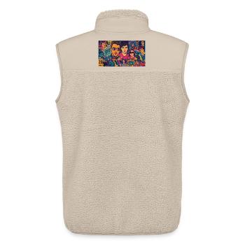 Pop Icons - Unisex Sherpa Gilet by Stanley/Stella - beige - Back - AI Model Male 178 light (178cm)