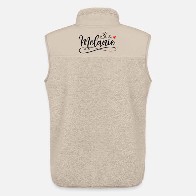 Melanie Name Vorname mit Herzchen - Unisex Sherpaweste von Stanley/Stella - Beige