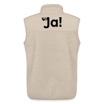 Positive Antwort JA - Veste sans manches sherpa unisexe Stanley/Stella - beige - Dos - AI Model Male 178 light (178cm)