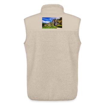Traumtour entlang der Schwarzen Laber, Oberpfalz - Unisex Sherpaweste von Stanley/Stella - Beige - Hinten - AI Model Male 178 light (178cm)