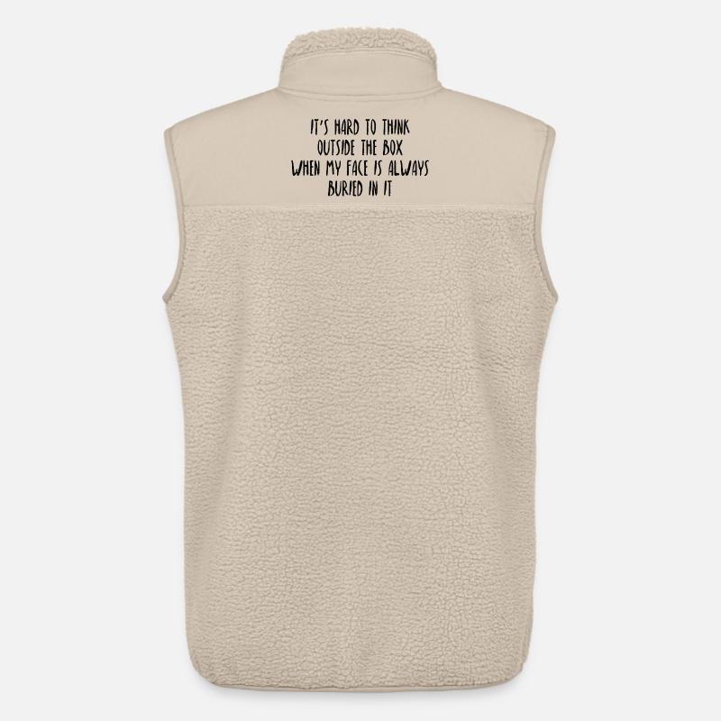 Humour Sarcasme Pensée Créative Drôle - Veste sans manches sherpa unisexe Stanley/Stella - beige