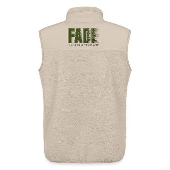 FONDU – Je suis toujours là. Techniquement - Veste sans manches sherpa unisexe Stanley/Stella - beige - Dos - AI Model Male 178 light (178cm)