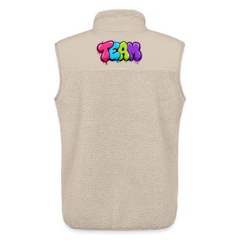 Team - Unisex Sherpa Gilet by Stanley/Stella - beige - Back - AI Model Male 178 light (178cm)
