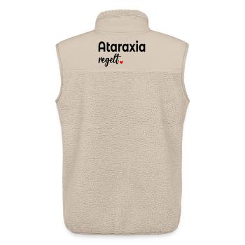 Unerschuetterlichkeit_Ataraxia_Gelassenheit - Unisex Sherpa Gilet by Stanley/Stella - beige - Back - AI Model Male 178 light (178cm)