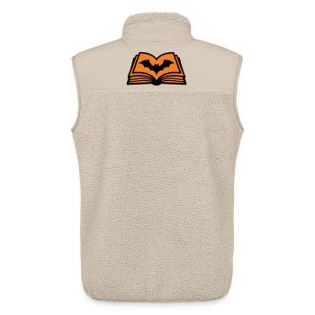 Zauberbuch Fledermaus Icon - Unisex Sherpaweste von Stanley/Stella - Beige - Hinten - AI Model Male 178 light (178cm)