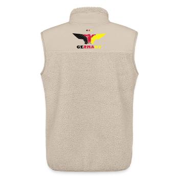 Deutschland Adler Germany colored - Unisex Sherpaweste von Stanley/Stella - Beige - Hinten - AI Model Male 178 light (178cm)