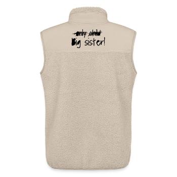 Big sister - Unisex Sherpa Gilet by Stanley/Stella - beige - Back - AI Model Male 178 light (178cm)