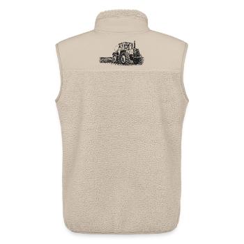 MB trac 1500 | Tracteur - Veste sans manches sherpa unisexe Stanley/Stella - beige - Dos - AI Model Male 178 light (178cm)