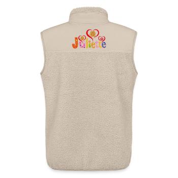 Personalized Juliette Name - Unisex Sherpa Gilet by Stanley/Stella - beige - Back - AI Model Male 178 light (178cm)