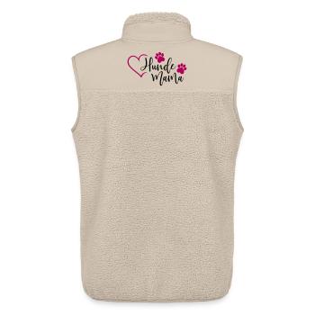 Hund Hunde Mama - Unisex Sherpaweste von Stanley/Stella - Beige - Hinten - AI Model Male 178 light (178cm)