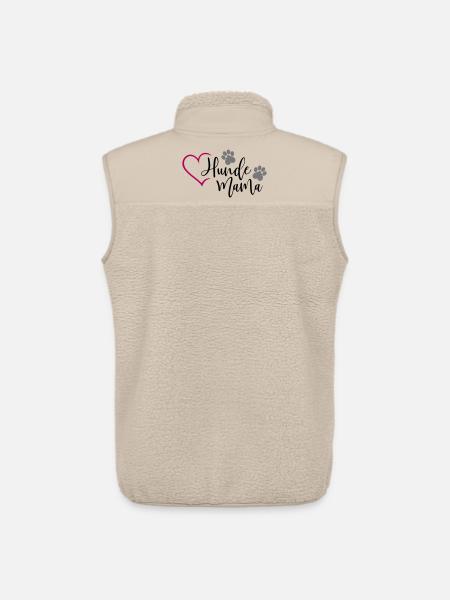 Hund Hunde Mama  - Unisex Sherpaweste von Stanley/Stella - Beige
