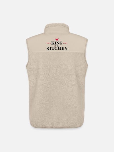 Men's Cooking Apron - Unisex Sherpa Gilet by Stanley/Stella - beige