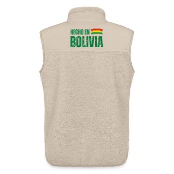 Made in Bolivia, Bolivian pride - Unisex Sherpa Gilet by Stanley/Stella - beige - Back - AI Model Male 178 light (178cm)