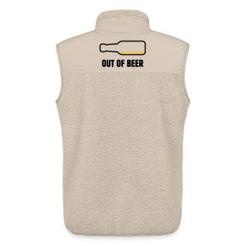 Out Of Beer (Bier / Bierchen / Biertrinker POS 2C) - Unisex Sherpaweste von Stanley/Stella - Beige - Hinten - AI Model Male 178 light (178cm)