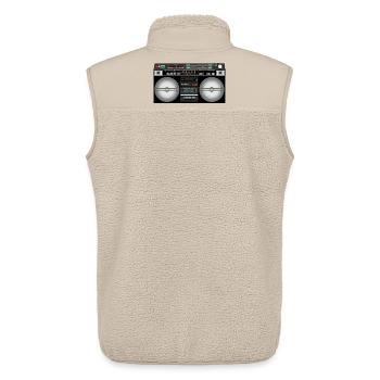 Retro Boombox Cassette Neon - Unisex Sherpa Gilet by Stanley/Stella - beige - Back - AI Model Male 178 light (178cm)