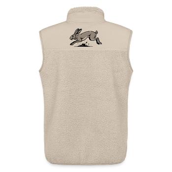 Wild Hare Hare Speed Race Nature - Unisex Sherpa Gilet by Stanley/Stella - beige - Back - AI Model Male 178 light (178cm)