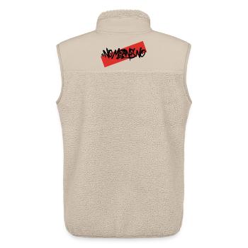 No means no - Unisex Sherpa Gilet by Stanley/Stella - beige - Back - AI Model Male 178 light (178cm)