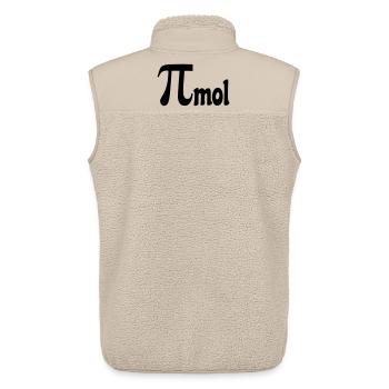 Pi mole pour les mathématiciens, les nerds chimie nombre # - Veste sans manches sherpa unisexe Stanley/Stella - beige - Dos - AI Model Male 178 light (178cm)