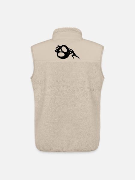 The Man Who Repels Death (Black) - Unisex Sherpa Gilet by Stanley/Stella - beige