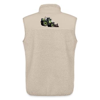 Green tractor MB trac 1300 high starter - Unisex Sherpa Gilet by Stanley/Stella - beige - Back - AI Model Male 178 light (178cm)