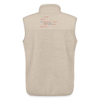 Lustiger Python-Code über den Alltag, Baby - Unisex Sherpaweste von Stanley/Stella - Beige - Hinten - AI Model Male 178 light (178cm)
