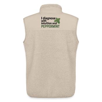Naturheilkunde Diagnose Intuition Pfefferminze - Unisex Sherpaweste von Stanley/Stella - Beige - Hinten - AI Model Male 178 light (178cm)