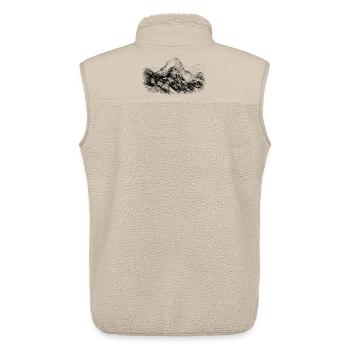 Lugau Silhouette | Matterhorn of Styria | - Unisex Sherpa Gilet by Stanley/Stella - beige - Back - AI Model Male 178 light (178cm)