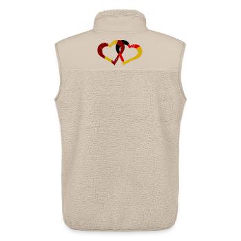Spanisch deutsche Liebe - Unisex Sherpaweste von Stanley/Stella - Beige - Hinten - AI Model Male 178 light (178cm)