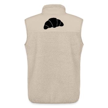  Croissant schwarz Geschenkidee für Bäcker  - Unisex Sherpaweste von Stanley/Stella - Beige - Hinten - AI Model Male 178 light (178cm)