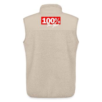 100% Tanzbar – Bold Dance Typography - Unisex Sherpaweste von Stanley/Stella - Beige - Hinten - AI Model Male 178 light (178cm)
