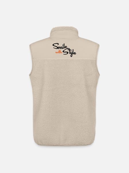 funny sayings - Unisex Sherpa Gilet by Stanley/Stella - beige