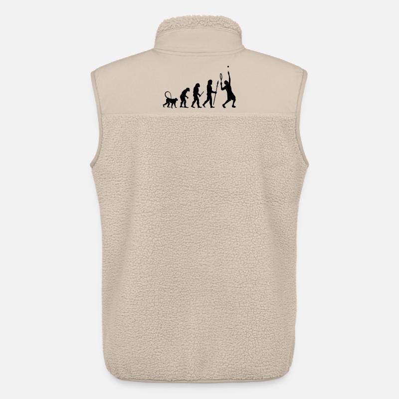 Evolution eines Tennisspielers - Unisex Sherpaweste von Stanley/Stella - Beige